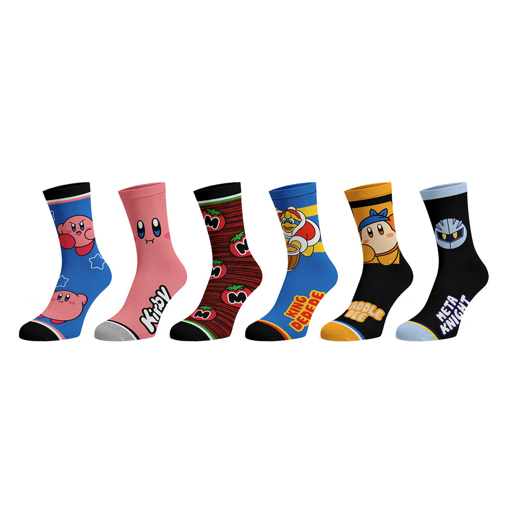 Bioworld Kirby Action 3 Pack Womens Juniors Ankle Socks
