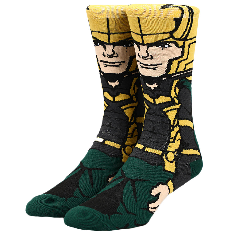 Bioworld Marvel Loki Themed Horned Helmet President 5 Pack Womens Juniors  Ankle Socks